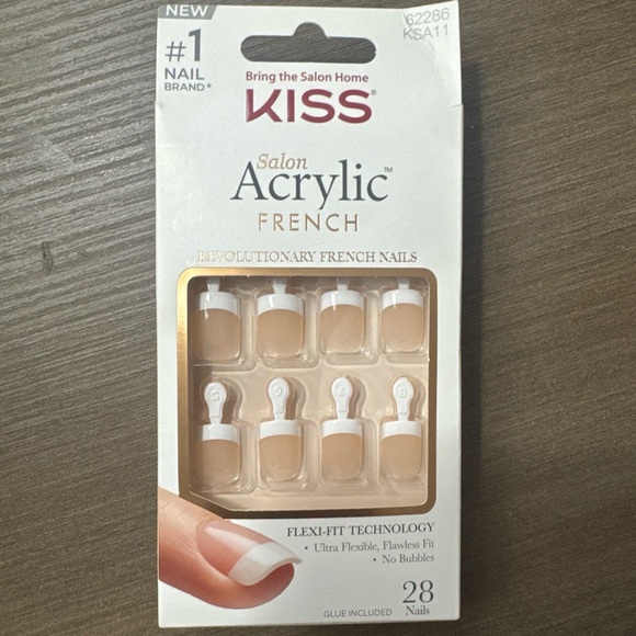 Kiss Other - Kiss Salon Acrylic French Nails in Nude and White